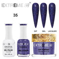 EXTREME+ Trio - Gel, Lacquer, & Dip Combo - HOLO CHROME - #035