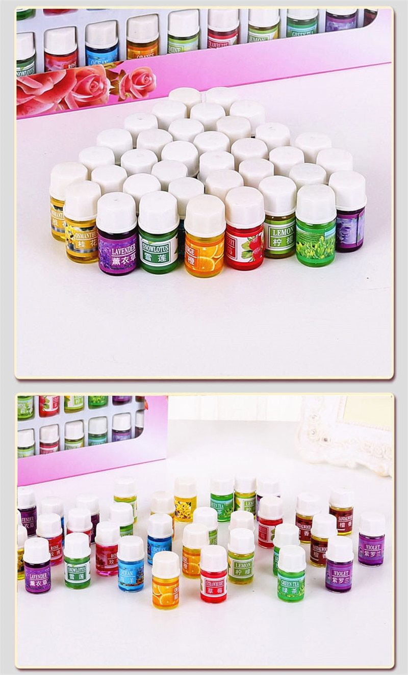 36*3ml MINI Floral Essential Oils for Aromatherapy Oil Humidifier Aroma diffuser with 12 Kinds of Floral 36 Bottle Set|Humidifiers