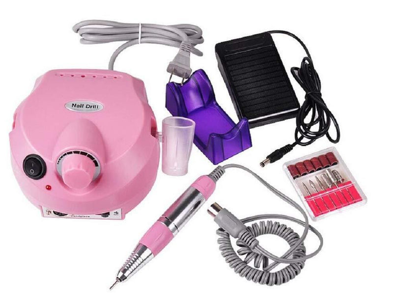 Yimart Electric Nail Drill - Portable Electric Nail Drill - Professional Nail File for Acrylic - Gel Nails Manicure Pedicure Polishing with 6Pcs Nail Drill Bits Nail Art Tools Kit Nail Drill Machine