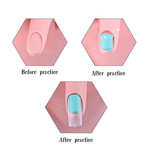 2 Pack Practice Nail Art Trainer Training Hand Tool Flexible Bendable Movable Fake Mannequin Right Hands Manicure Tool