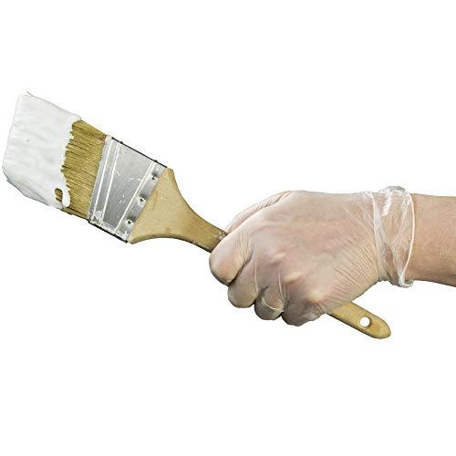 AMMEX GPX3 Industrial Clear Vinyl Gloves, Box of 100, 3 mil, Size Medium, Latex Free, Powder Free, Food Safe, Disposable, Non-Sterile, GPX344100-BX