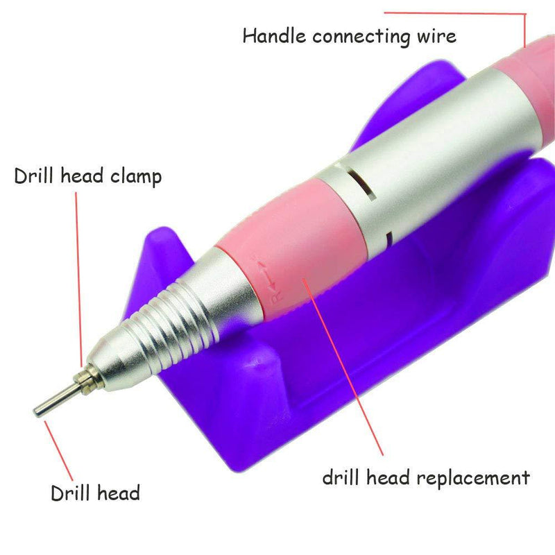 Yimart Electric Nail Drill - Portable Electric Nail Drill - Professional Nail File for Acrylic - Gel Nails Manicure Pedicure Polishing with 6Pcs Nail Drill Bits Nail Art Tools Kit Nail Drill Machine