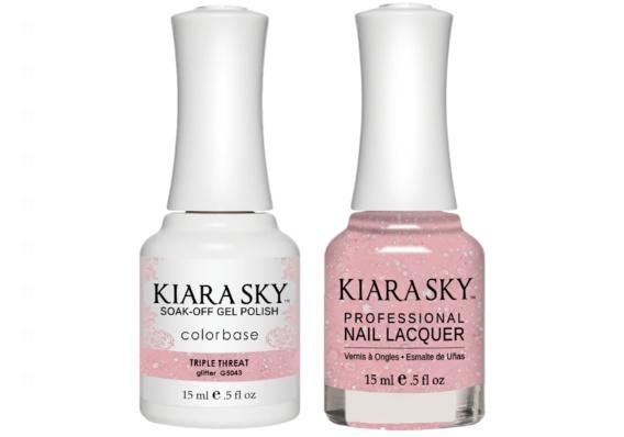 Kiara Sky All-In-One GEL + MATCHING LACQUER (DUO) - 5043 TRIPLE THREAT