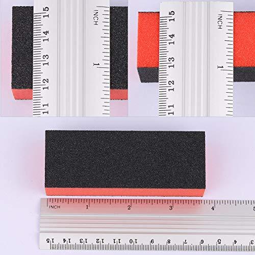 20 Pack Nail Polish Buffer Block Sanding Buffing Nail Files Pedicure Manicure Tool 80/80/120 Grit(Orange Black)