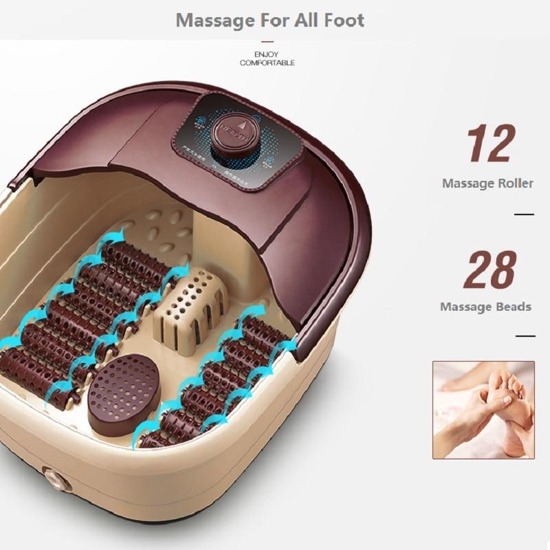 Luxury Foot Spa Bath Massager Bub with Infrared Heat Heated Foot Soak + 12 Rolling Massage Wheels