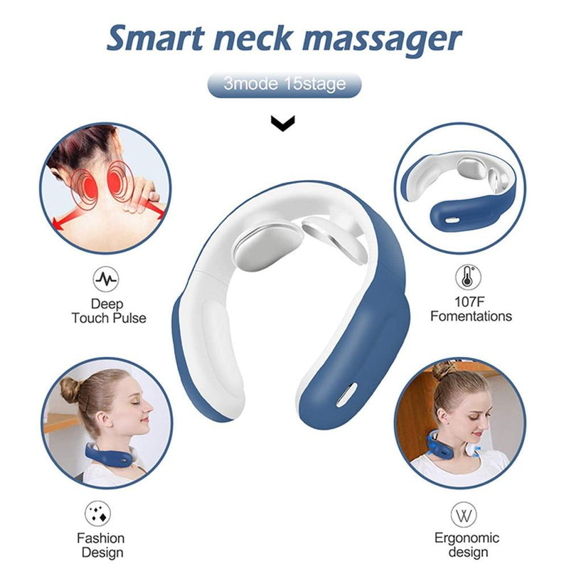 4D Smart Electric Neck Massager Pain Relief Tool Relaxation Cervical Vertebra Intelligent PGG Massager For Neck|Neck Massage Instrument