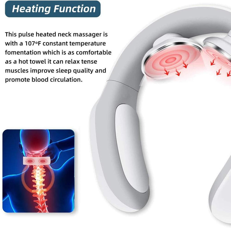 4D Smart Electric Neck Massager Pain Relief Tool Relaxation Cervical Vertebra Intelligent PGG Massager For Neck|Neck Massage Instrument