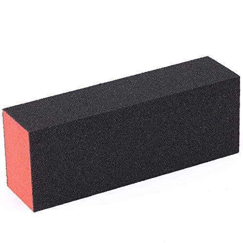 20 Pack Nail Polish Buffer Block Sanding Buffing Nail Files Pedicure Manicure Tool 80/80/120 Grit(Orange Black)