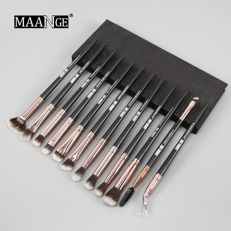 MAANGE Pro 3/5/12 pcs/lot Makeup Brushes Set Eye Shadow Blending Eyeliner Eyelash Eyebrow Brushes For Makeup New|Eye Shadow Applicator