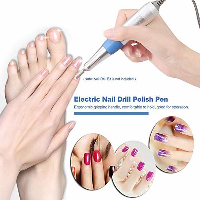 30000rpm electric nail drill pen nail drill handle handpiece dc connector for manicure pedicure machine accessory tool