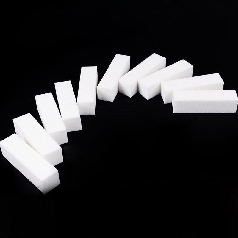 1/2/10pcs Durable Sponge Nail File White Sanding Buffer Block Acrylic Block Polish Pedicure Manicure Nail Art Tool|Nail Files & Buffers