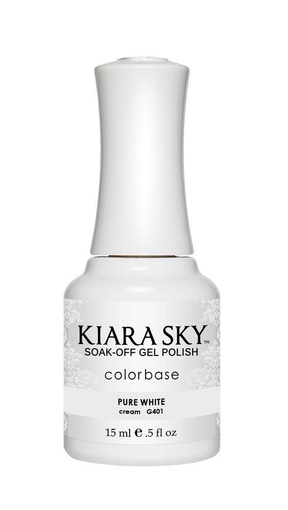 KIARA SKY GEL + MATCHING LACQUER (DUO) - G401 Pure White