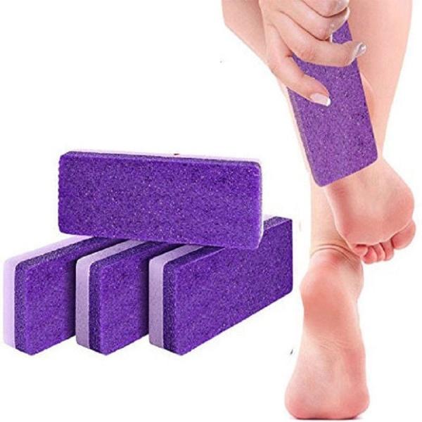 Happy Feet - 4 PCS Double Sided Pumice Stone Callus, Hard Skin Callus Remover and Scrubber Pedicure Tools Foot File for Feet Hands Exfoliator Pedicure Feet File