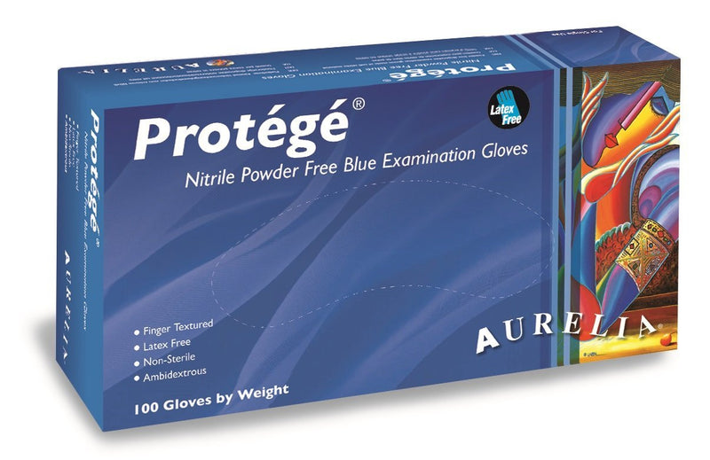 Aurelia Protégé Nitrile Gloves, Powder Free, 9.5" Length, 4 mils Thick