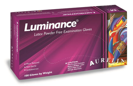 Aurelia Luminance Latex Gloves, Powder Free, 9.4" Length, 7 mils Thick