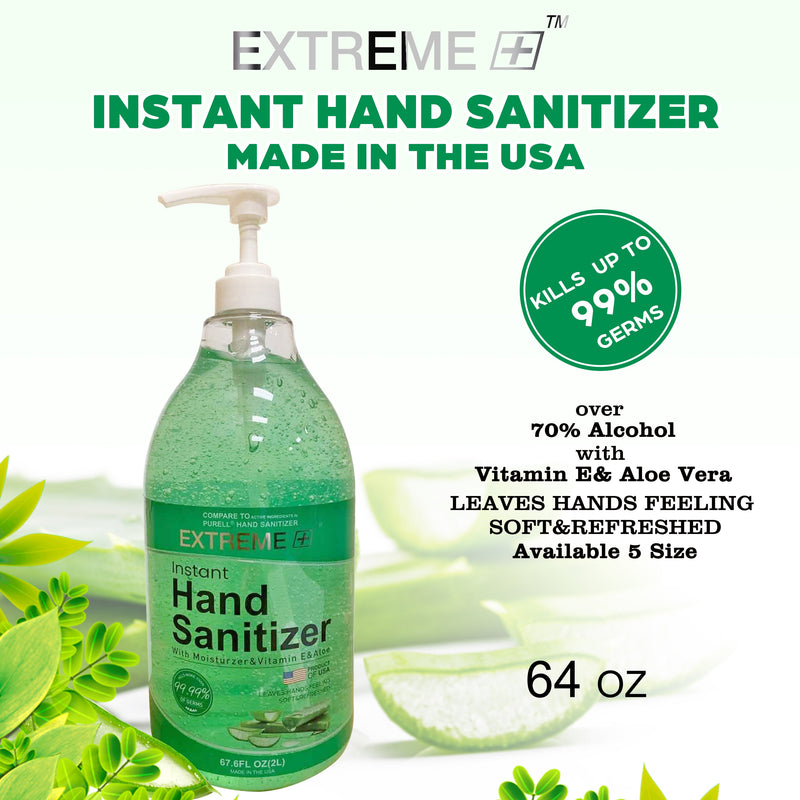 BUY 1 GET 1 FREE ( Dec 20-->Jan 1) EXTREME+ Hand Sanitizer Gel,  64 oz - FDA Approved