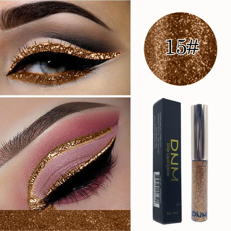 1pc Shiny pearlescent Waterproof Eyeshadow Glitter Liquid Eyeliner Makeup Metallic Eye Liner Long Lasting Cosmetic Tools TSLM2|Eye Shadow & Liner Combination