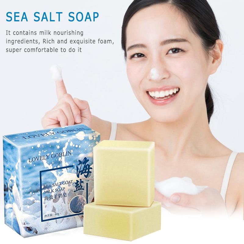 68g Removal Pimple Pore Acne Treatment Sea Salt Acne And Acarid Removing Soap Handmade Face Care Wash Basis Soap TSLM1|Soap