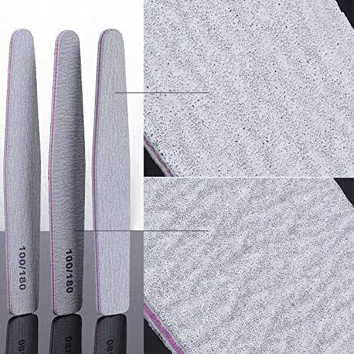 25 Pcs Emery Boards for Nails 100/180 Nail Files Bulk Finger Nail File Boards Heavy Duty Nail Buffers