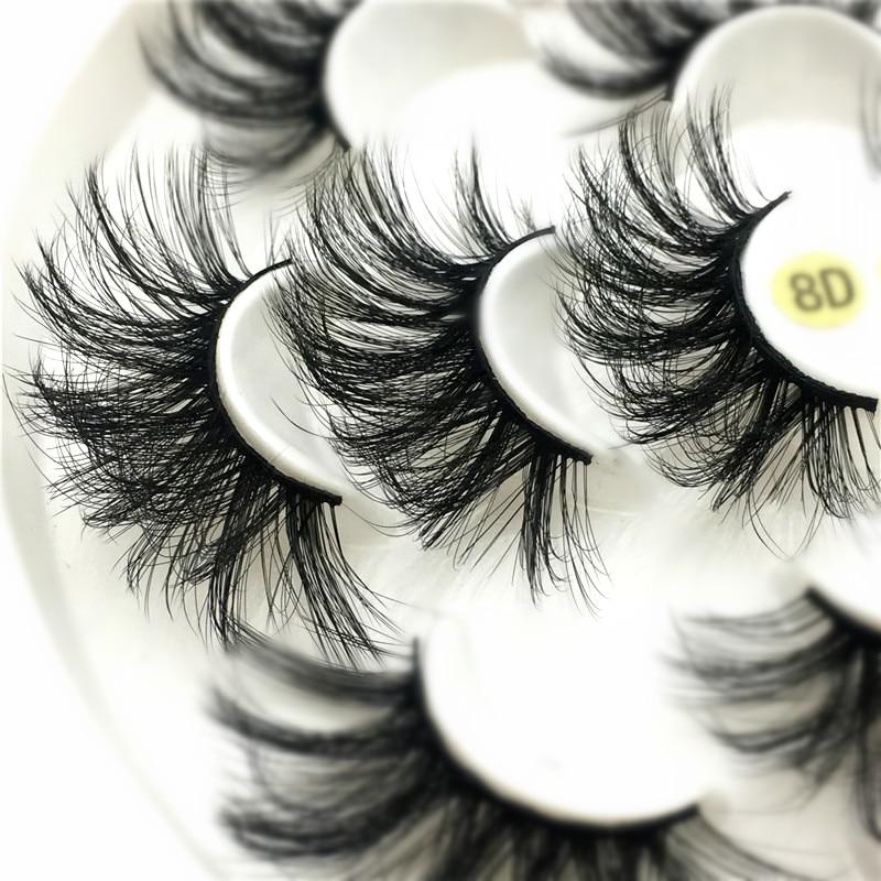 SEXYSHEEP 7 pairs 25mm 3D Faux Mink Lashes Natural Long False Eyelashes Volume Fake Lashes Makeup Extension Eyelash maquiagem|False Eyelashes