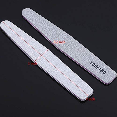 25 Pcs Emery Boards for Nails 100/180 Nail Files Bulk Finger Nail File Boards Heavy Duty Nail Buffers