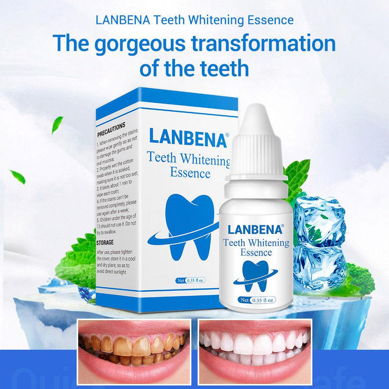 Hot LANBENA Teeth Whitening Essence Liquid Oral Hygiene Cleaning Remove Plaque Stain Brighten Tooth Whitening Oral Hygiene TSLM1|Teeth Whitening