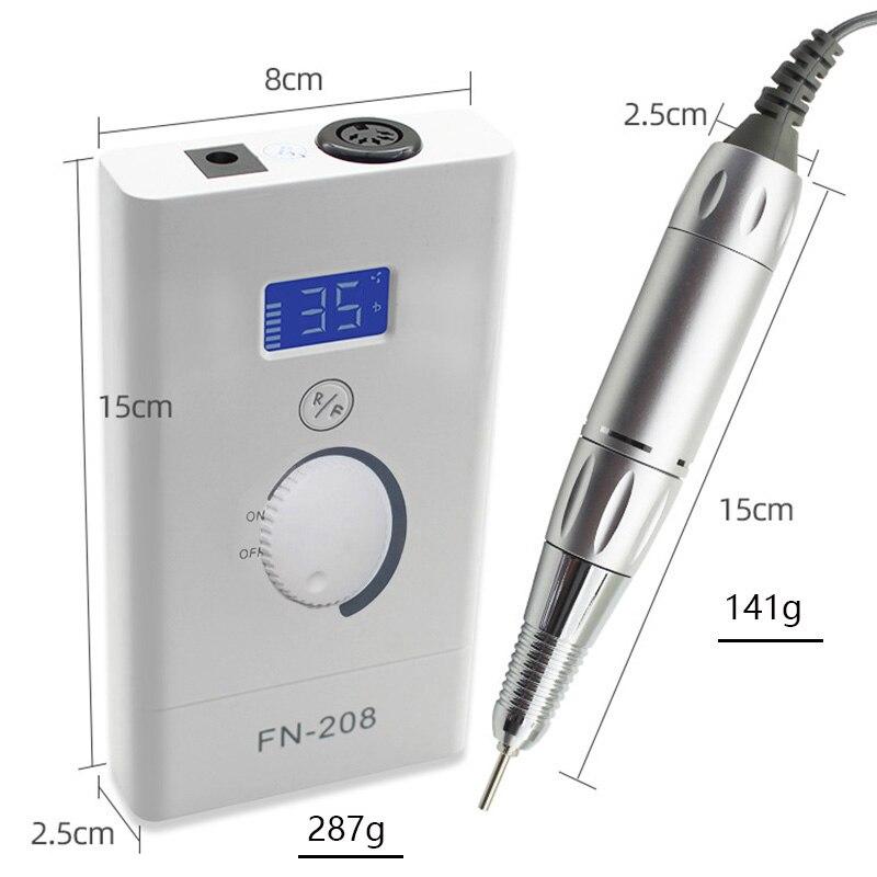 LCD 35000RPM Rechargeable Nail Drill Machine 6000mAh Manicure Drill Pedicure Drill Professional Nail Drill Machine Set Portable|Electric Manicure Drills