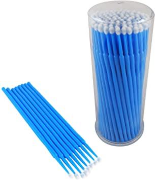 100 Pieces Micro Applicator Brushes Lash Micro Swabs for Eyelash Extensions, Makeup