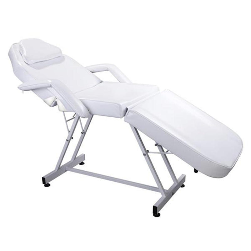 75" PVC & Iron & Sponge Professional Adjustable Beauty Salon SPA Massage Table Bed Tattoo Chair White|Massage Chair