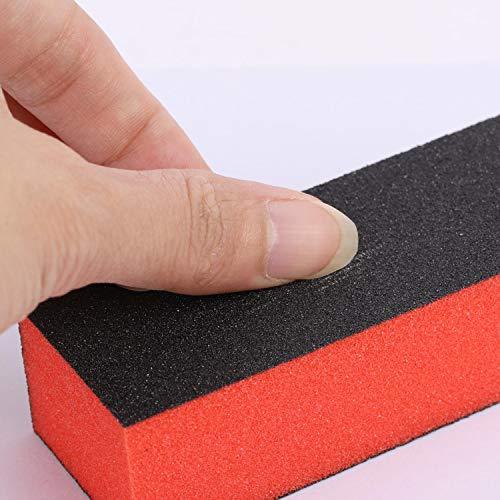 20 Pack Nail Polish Buffer Block Sanding Buffing Nail Files Pedicure Manicure Tool 80/80/120 Grit(Orange Black)