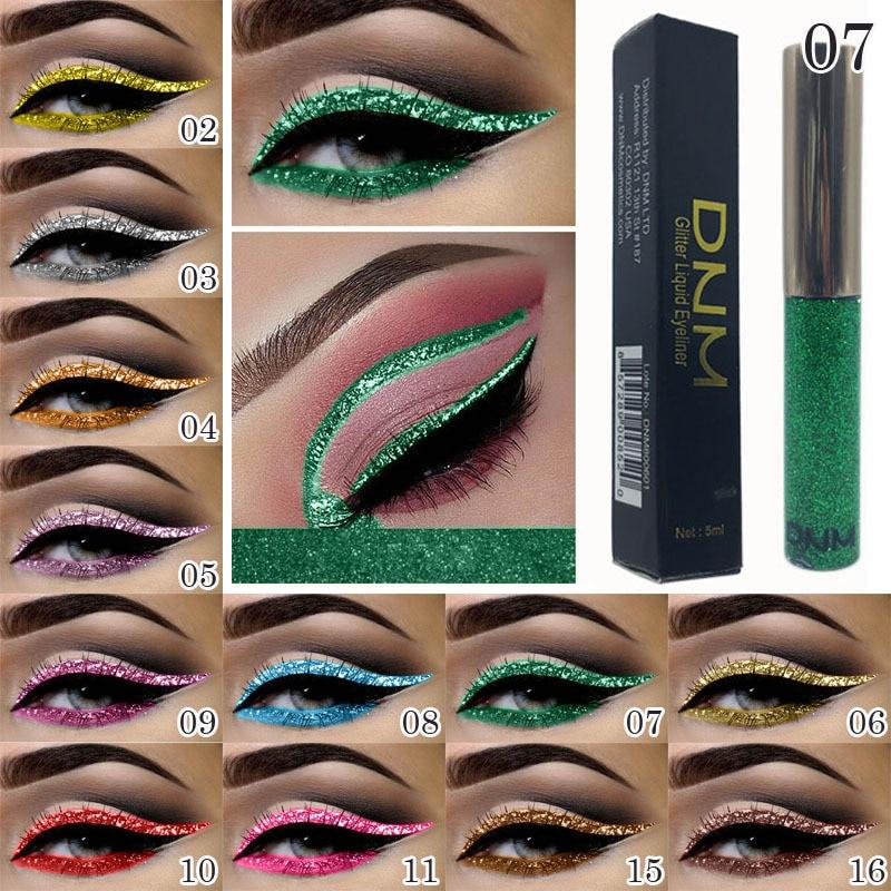 1pc Shiny pearlescent Waterproof Eyeshadow Glitter Liquid Eyeliner Makeup Metallic Eye Liner Long Lasting Cosmetic Tools TSLM2|Eye Shadow & Liner Combination