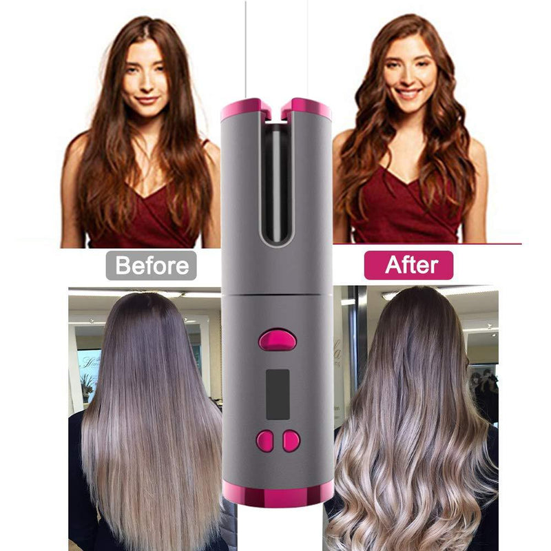 Automatic Hair Curler Auto Ceramic Wireless Curling Iron Hair Waver Tongs Beach Waves Iron Curling Wand Air Curler USB Cordless|Curling Irons