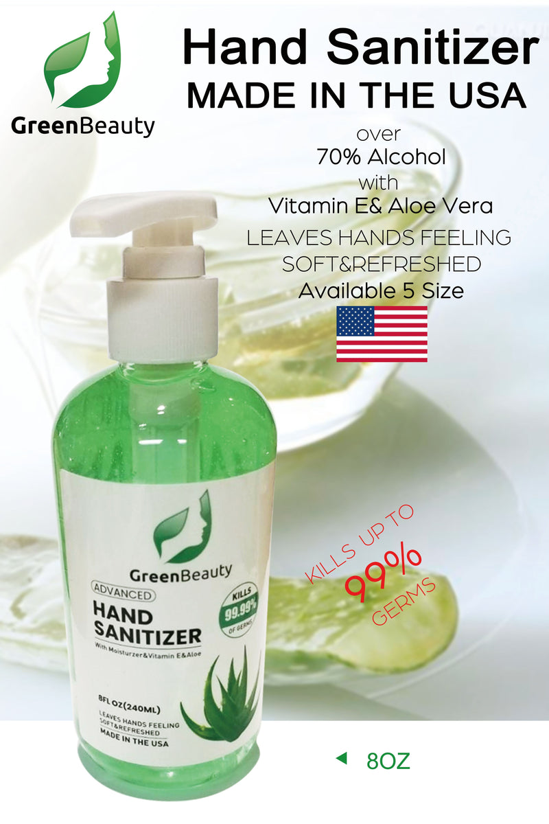 BUY 1 GET 1 FREE ( Dec 20-->Jan 1) Green Beauty Hand Sanitizer 8 oz - FDA Approved