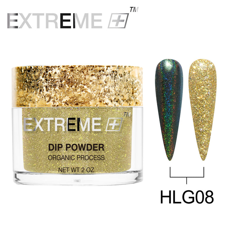 EXTREME+ Trio - Gel, Lacquer, & Dip Combo - HOLO CHROME -