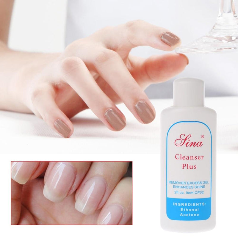 60ml Removes Excess Nail Gel Polish Enhances Shine Cleanser Gel Remover Solvent Cleaner UV Nail Art Liquid Clean Degreaser TSLM2|Nail Polish Remover