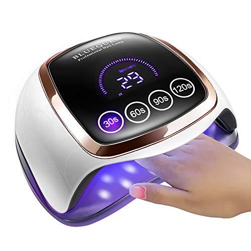 UV LED Nail Lamp, Gugusure 168W Nail Curing Lamps for Home & Salon, Led Nail Dryer for Gel Polish with Automatic Sensor/4 Timer Setting, Professional Nail Art Tools for Fingernail and Toenail Nail