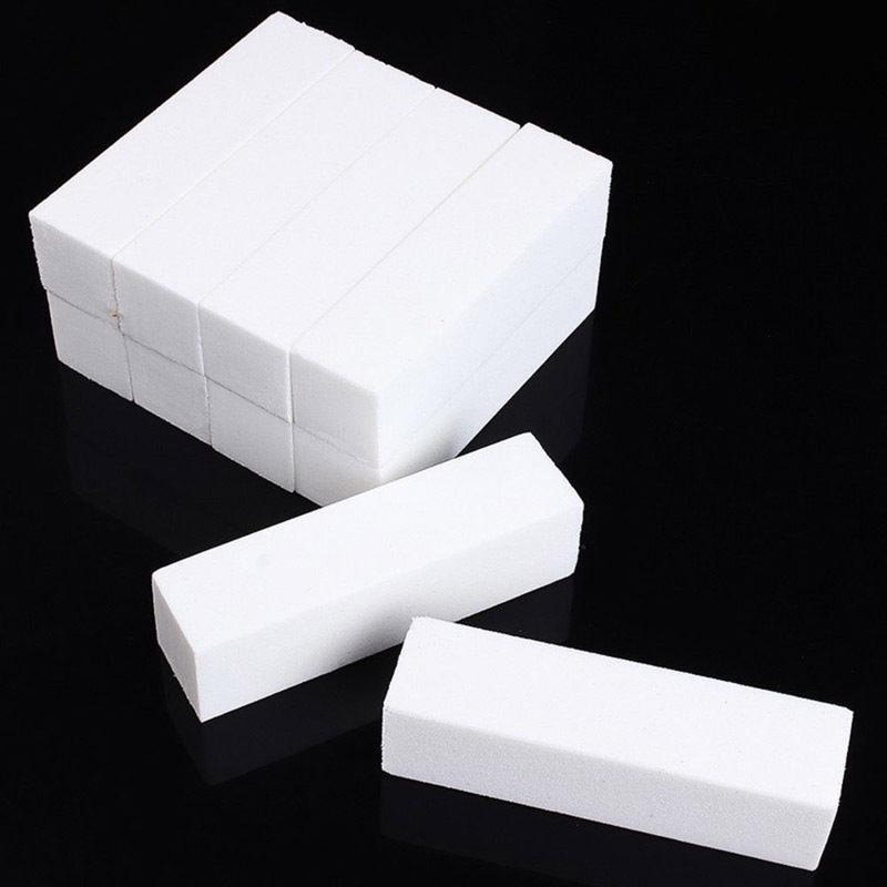 1/2/10pcs Durable Sponge Nail File White Sanding Buffer Block Acrylic Block Polish Pedicure Manicure Nail Art Tool|Nail Files & Buffers