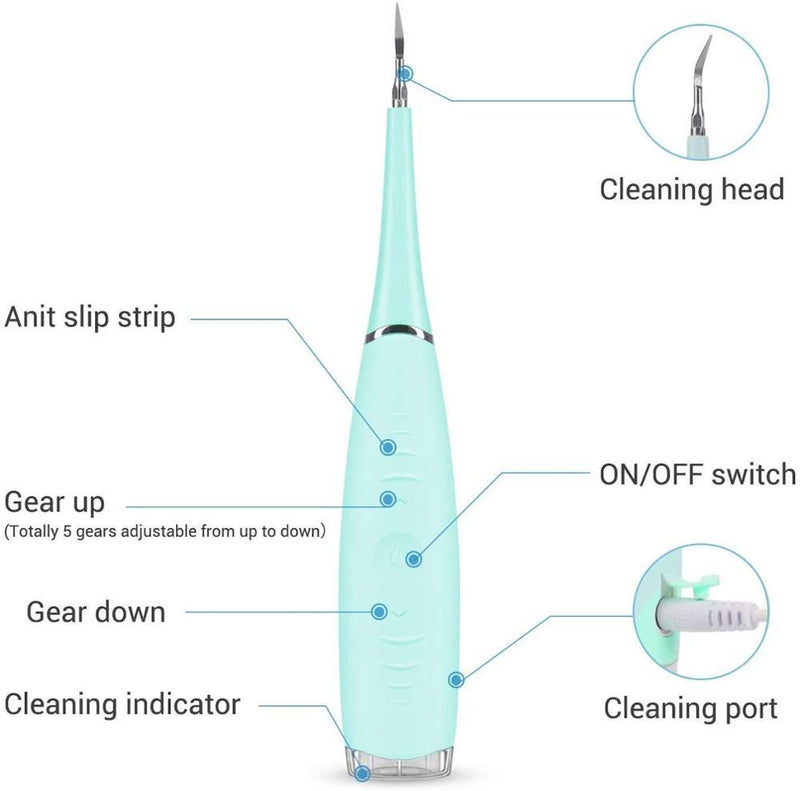 Portable Electric Sonic Dental Scaler Tooth Calculus Remover Tooth Stains Tartar Tool Dentist Whiten Teeth Health Hygiene white|Oral Irrigators