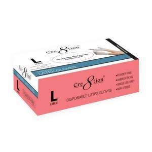 Cre8tion Disposable Latex Gloves Powder-Free