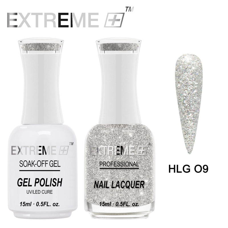 EXTREME+ Trio - Gel, Lacquer, & Dip Combo - HOLO CHROME -