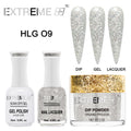 EXTREME+ Trio - Gel, Lacquer, & Dip Combo - HOLO CHROME - #009