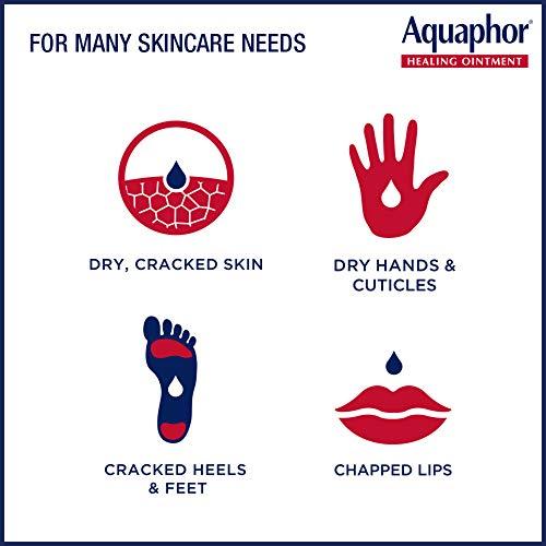 Aquaphor Healing Ointment - Moisturizing Skin Protectant for Dry Cracked Hands, Heels and Elbows, 14 oz. Jar