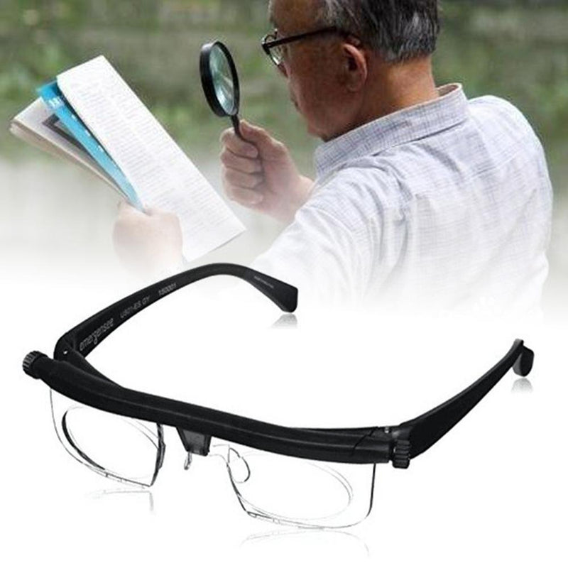 Adjustable Protective Magnifying Glasses Strength Lens Eyewear Variable Focus Distance Vision Zoom Glasses with Storage Bag|Fishing Eyewear