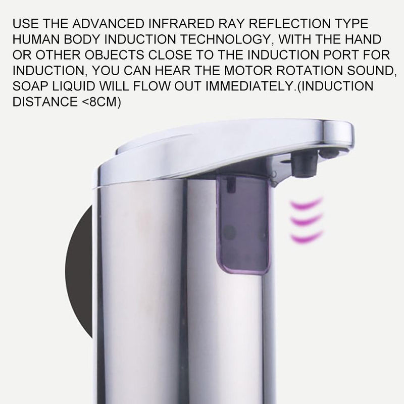 Automatic Soap Dispenser Infrared Touchless Motion Bathroom Dispenser Smart Sensor Liquid Stainless Steel Soap Dispenser|Liquid Soap Dispensers