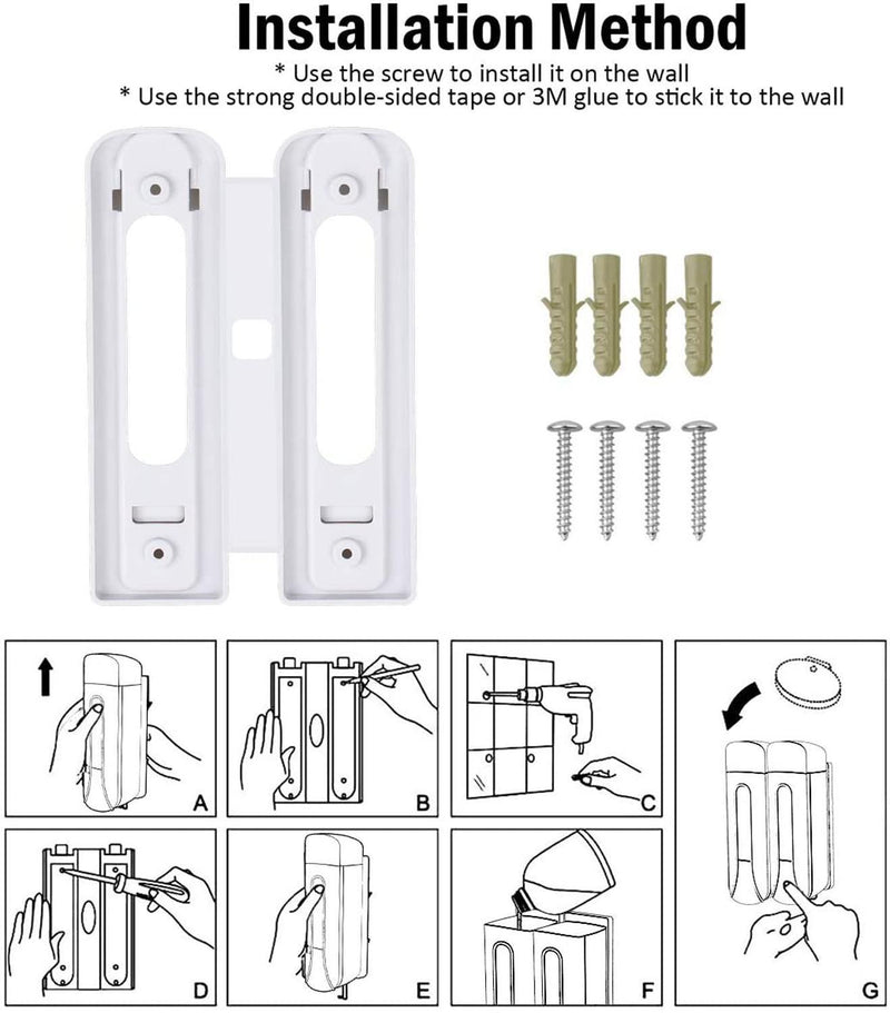 Bathroom Liquid Soap Dispenser Wall Mounted For Kitchen Plastic 350ml Shower Gel Detergent Shampoo Bottle Hotel Home Accessories|Liquid Soap Dispensers