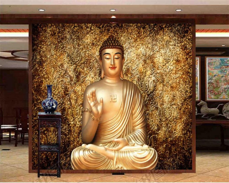 Beibehang Custom wallpaper three dimensional relief Buddha statues background murals living room bedroom decor 3d wallpaper|custom wallpaper|3d wallpaper3d wallpaper wallpaper