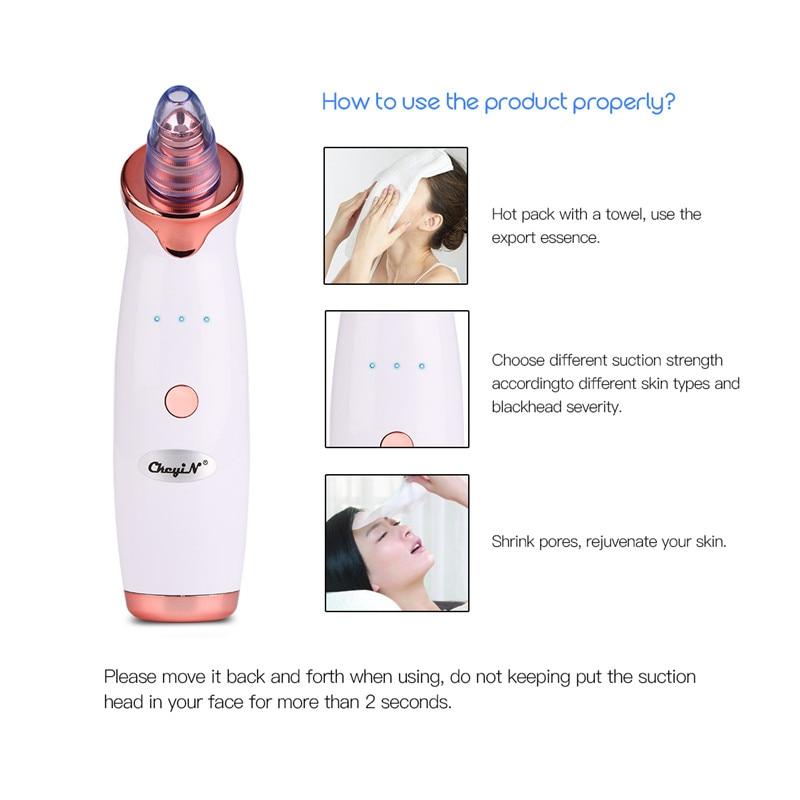 Blackhead Remover Skin Care Pore Vacuum Acne Pimple Removal Vacuum Suction Tool Facial Diamond Dermabrasion Machine Face Clean46|Home Use Beauty Devices