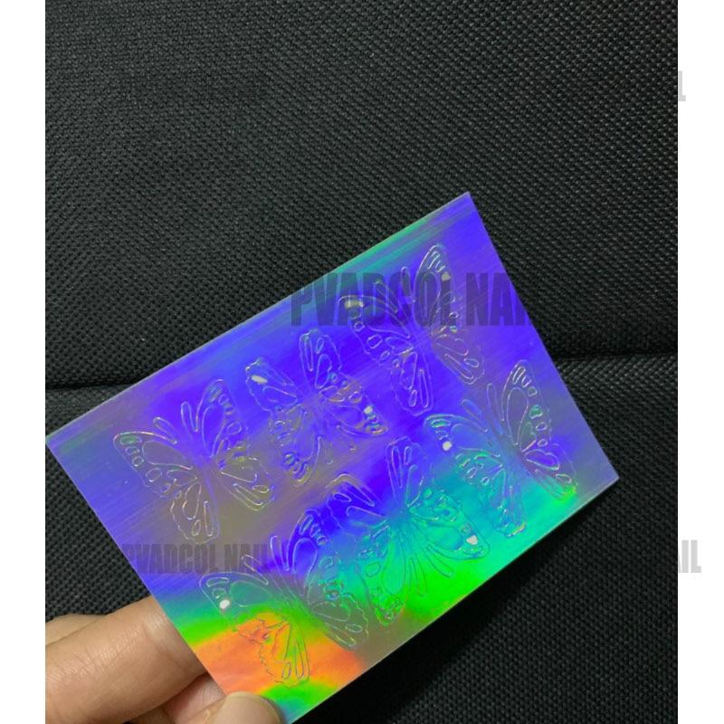 Butterfly Nails Wings Holographic 3D Nail Stickers Decal Self Adhesive Manicure Nail Art Acrylic Designs Tool|Stickers & Decals