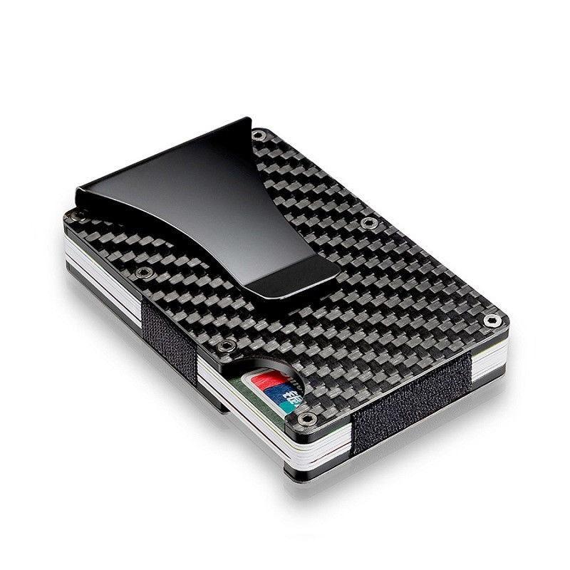 Carbon Fiber Clip Ultra Thin Metal Clip Wallet Business Can Accommodate Multiple Debit and Credit Cards carteira Full size|Wallets