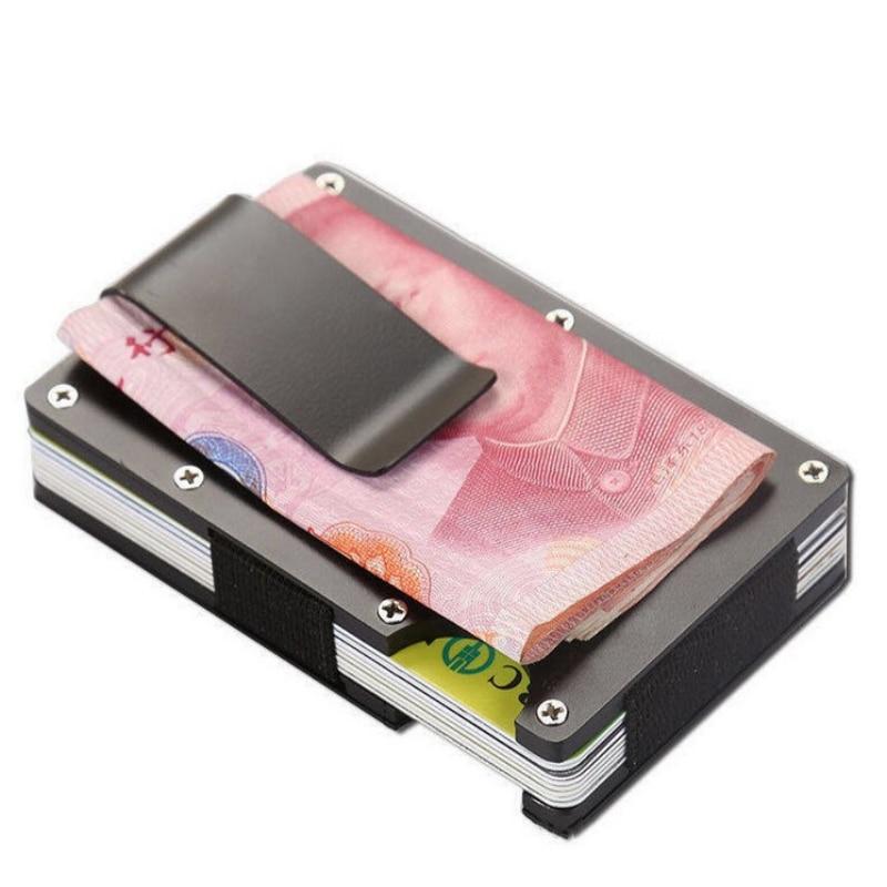 Carbon Fiber Clip Ultra Thin Metal Clip Wallet Business Can Accommodate Multiple Debit and Credit Cards carteira Full size|Wallets